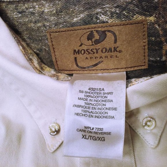 Vintage 90s Mossy Oak Shooting Shirt Shacket -XL ButtonUp Pocket Quilted SSL Tan - Picture 9 of 12